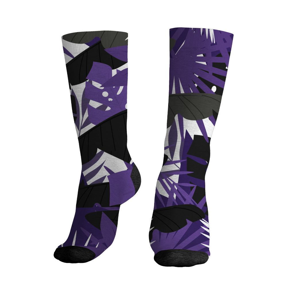 AM-CB-94-Black-Pure-Purple-NastyJamz-Socks-Match-Custom-23-Leopard-All-Over-Print