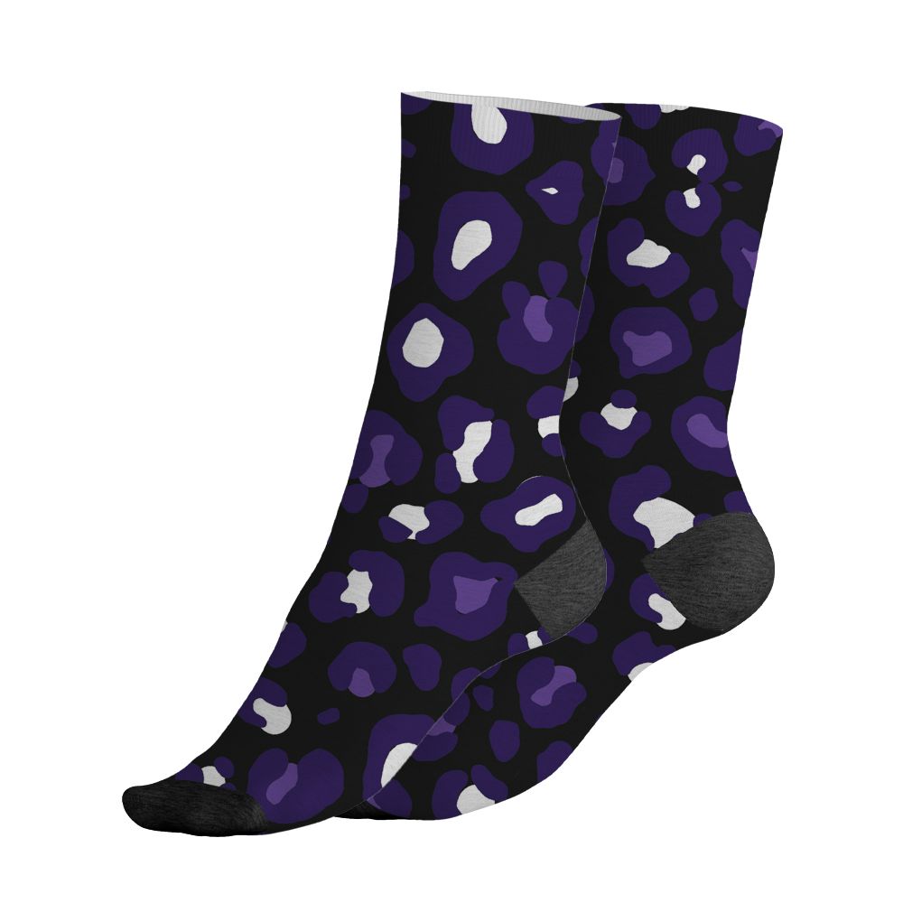 AM-CB-94-Black-Pure-Purple-NastyJamz-Socks-Match-Leopard-Pattern-All-Over-Print