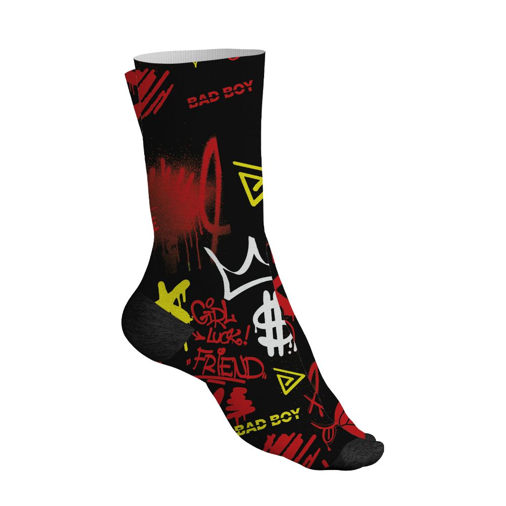 Ferrari-14s-NastyJamz-Socks-Match-Graffiti-King-All-Over-Print-Doodle-Style