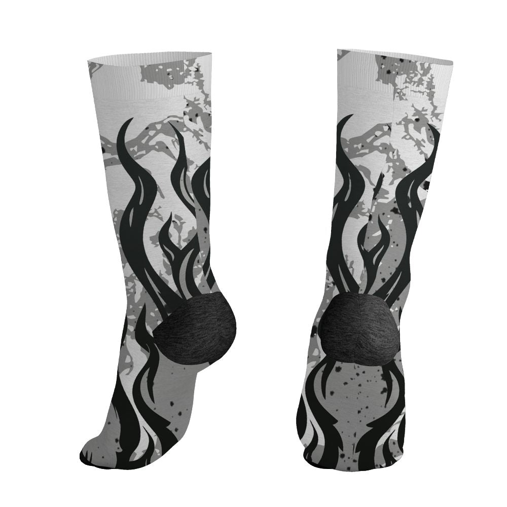 White-Cement-4s-NastyJamz-Socks-Match-23-Burning-Fire-All-Over-Print