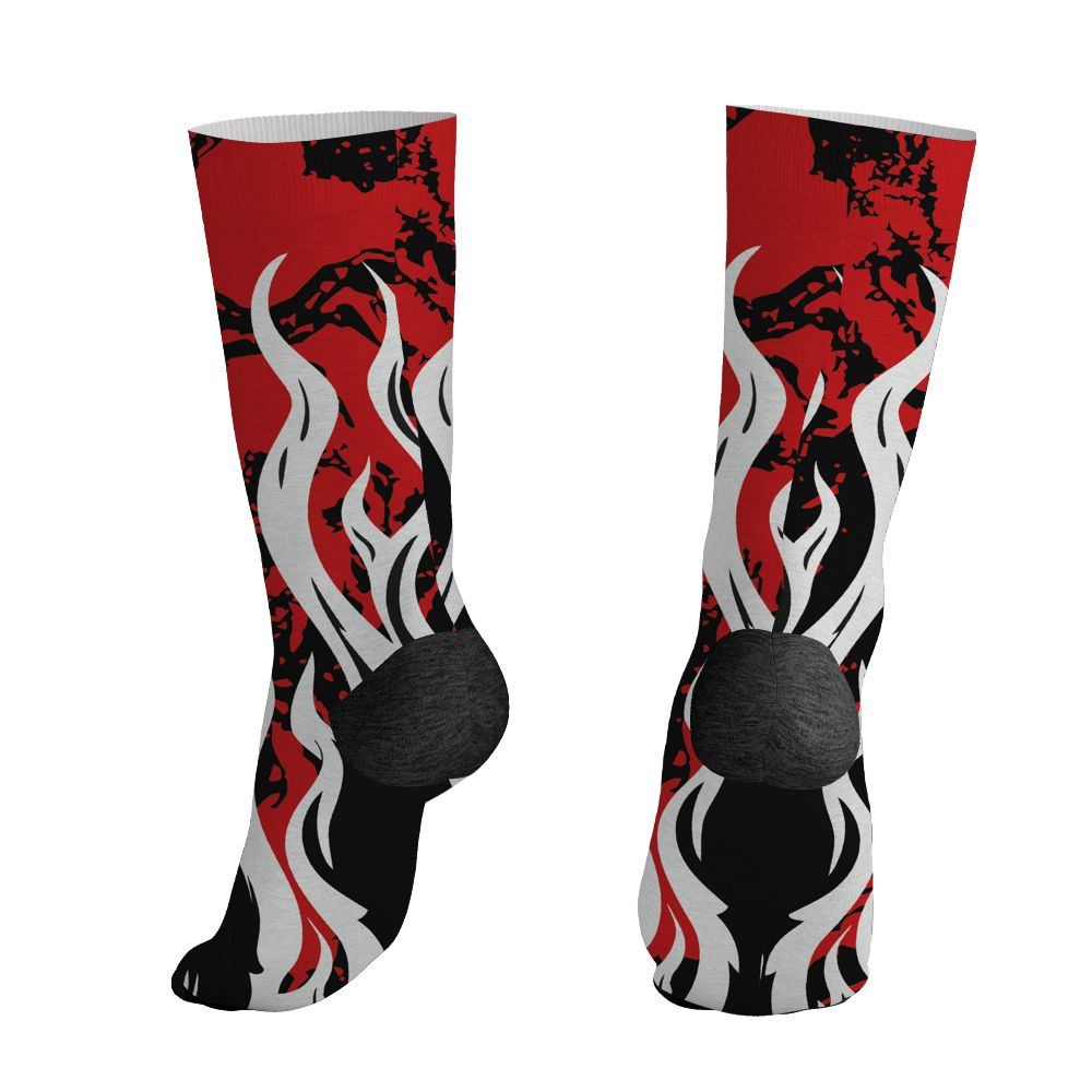 Ferrari-14s-NastyJamz-Socks-Match-23-Burning-Fire-All-Over-Print