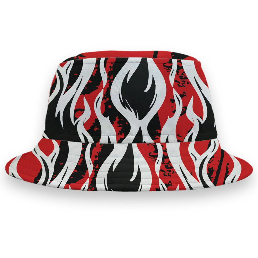 Ferrari-14s-NastyJamz-Bucket-Hat-Match-23-Burning-Fire-3D-All-Over-Print