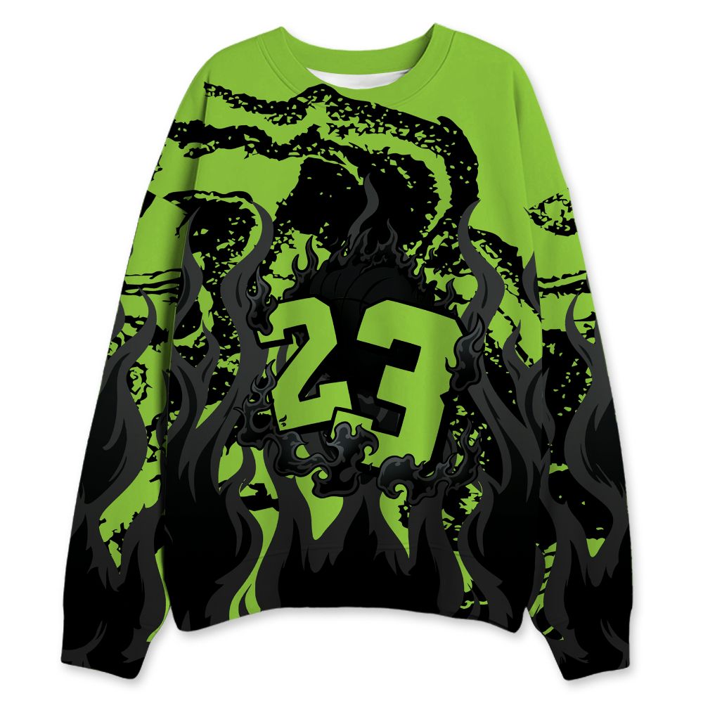 Air-Foamposite-One-Black-Volt-NastyJamz-Sweatshirt-Match-23-Burning-Fire-All-Over-Print