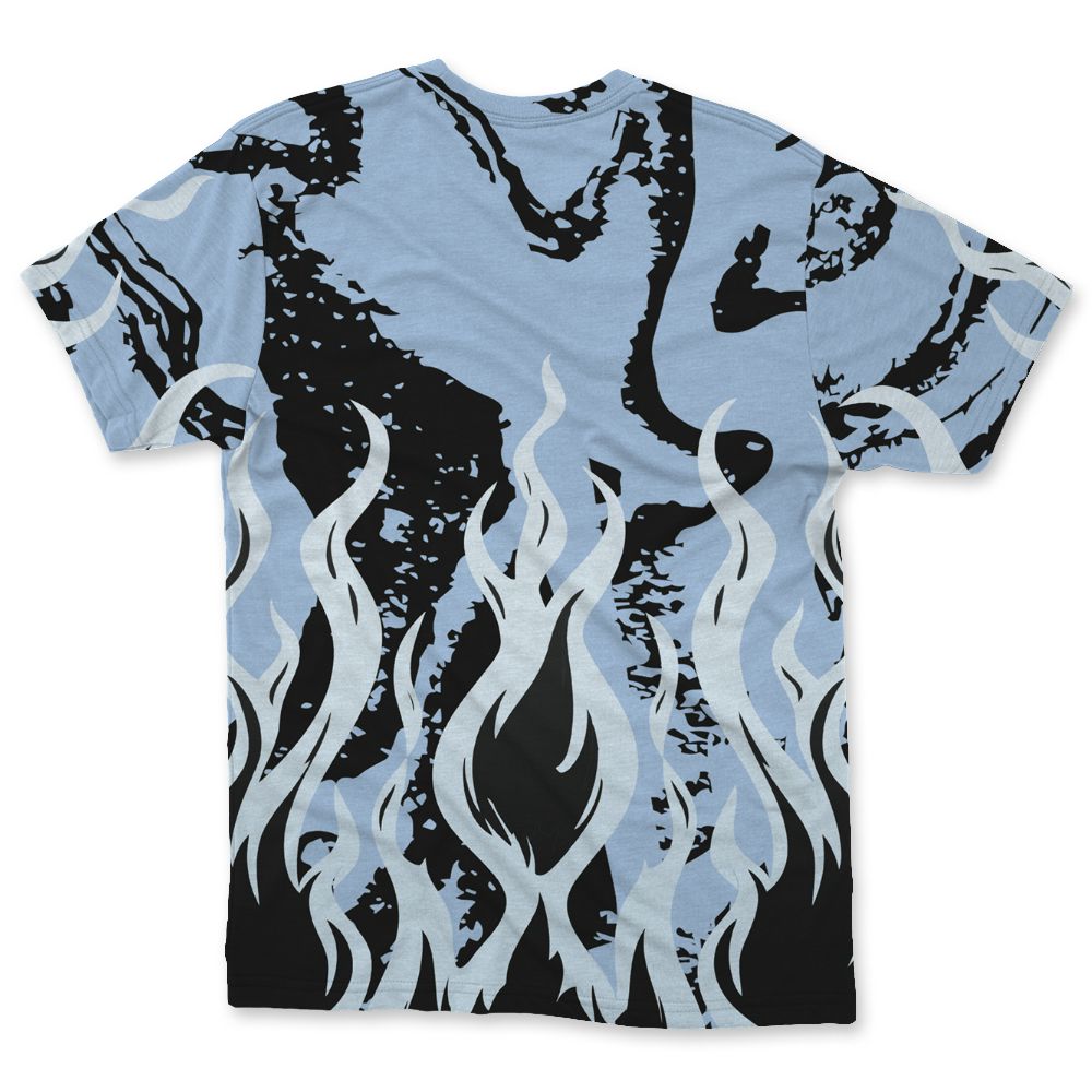 Air-Foamposite-Psychic-Blue-NastyJamz-T-Shirt-Match-23-Burning-Fire-All-Over-Print