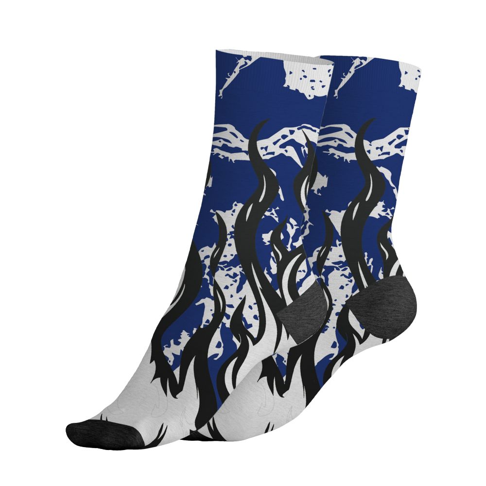 Rare-Air-Deep-Royal-Blue-1s-NastyJamz-Socks-Match-23-Burning-Fire-All-Over-Print