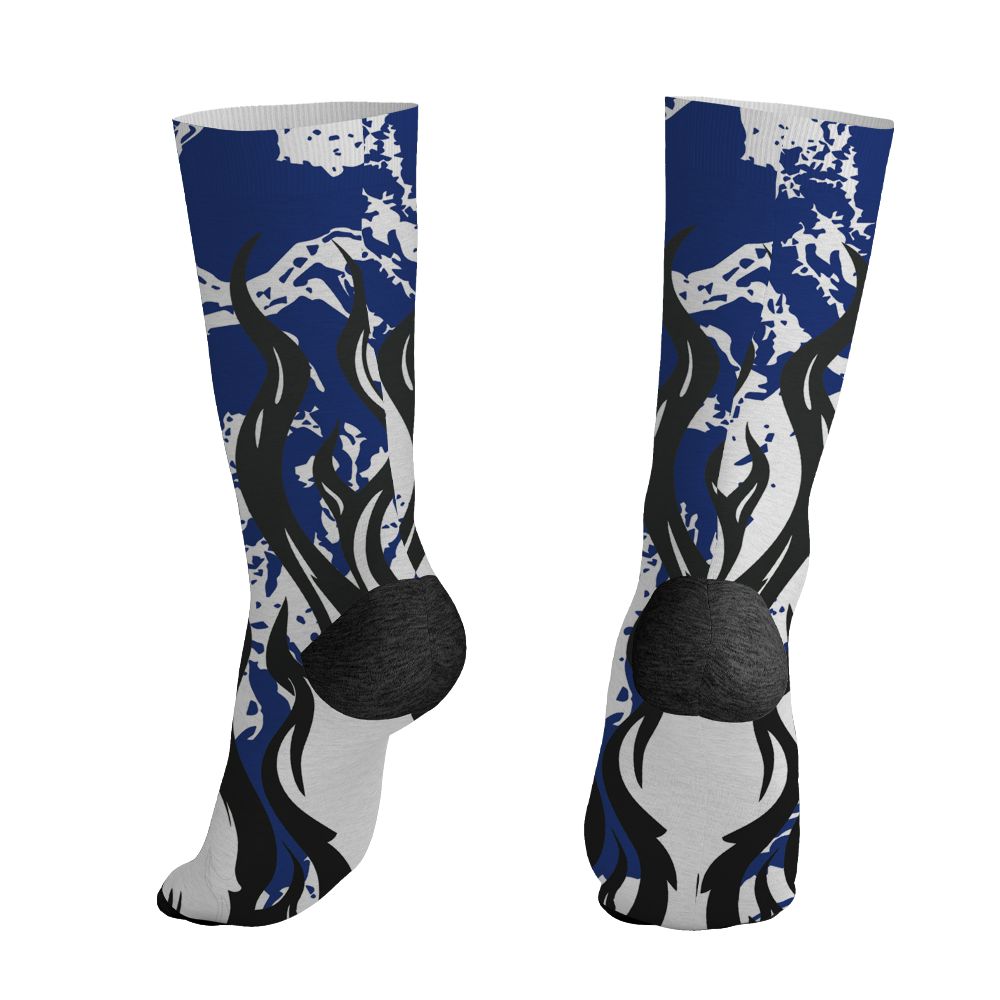 Rare-Air-Deep-Royal-Blue-1s-NastyJamz-Socks-Match-23-Burning-Fire-All-Over-Print