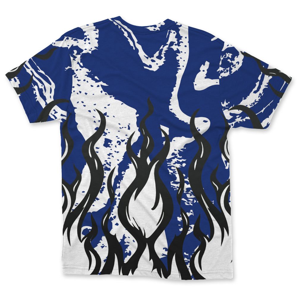 Rare-Air-Deep-Royal-Blue-1s-NastyJamz-T-Shirt-Match-23-Burning-Fire-All-Over-Print