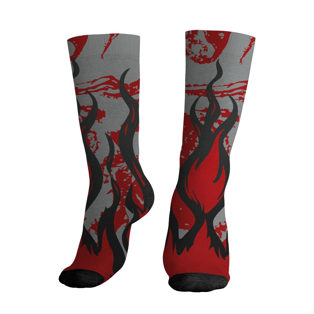 U.nion-Varsity-Red-Shadow-Grey-1s-NastyJamz-Socks-Match-23-Burning-Fire-All-Over-Print