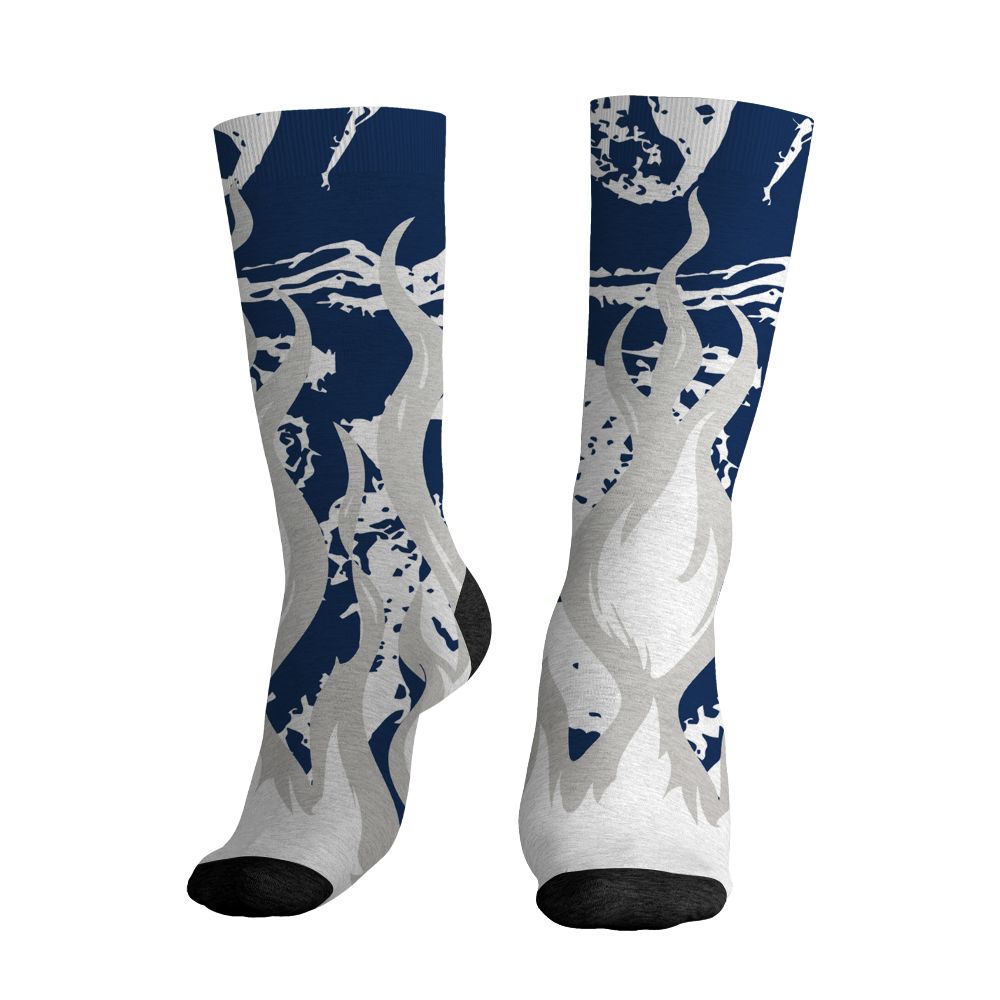 Navy-4s-NastyJamz-Socks-Match-23-Burning-Fire-All-Over-Print