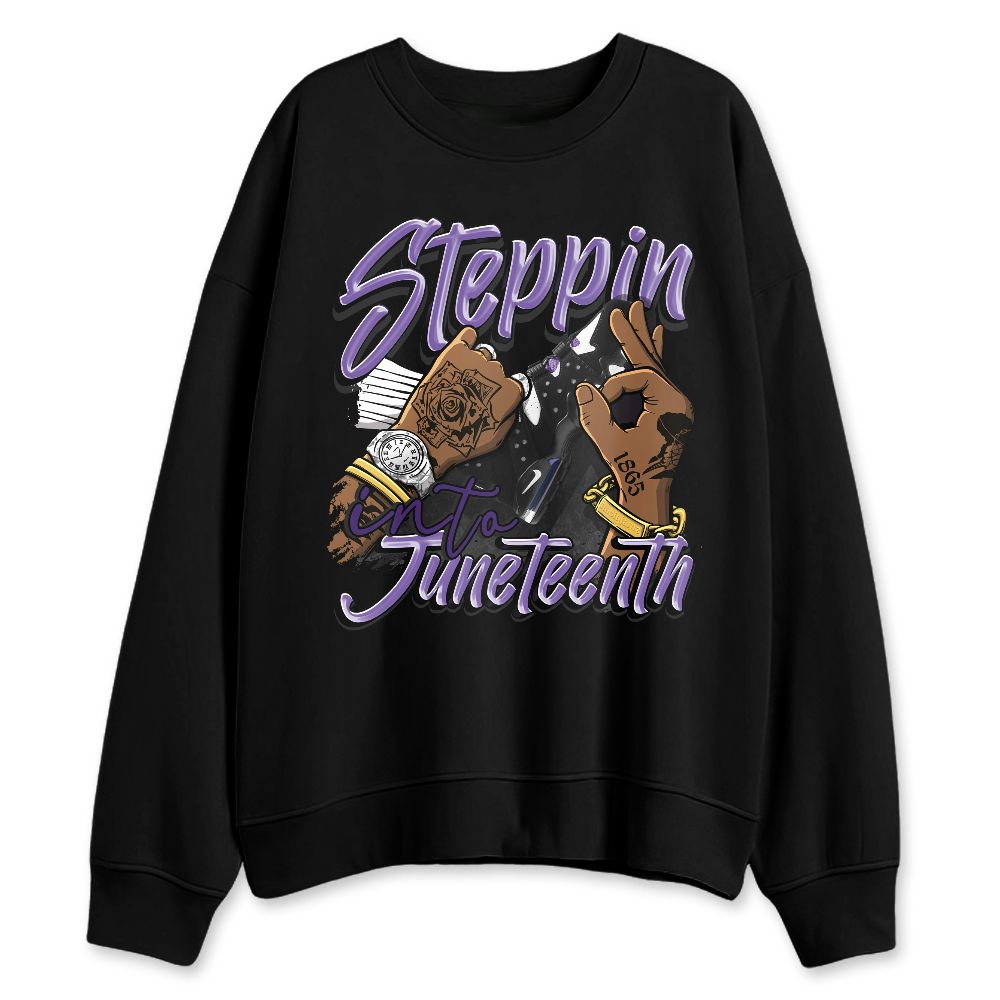 AM-CB-94-Black-Pure-Purple-NastyJamz-Sweatshirt-Match-Steppin-Into-Juneteenth