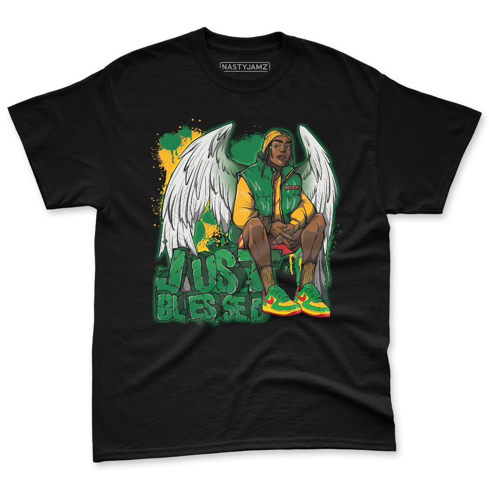 AF-1-Low-Lucky-Green-NastyJamz-Premium-T-Shirt-Match-Just-Blessed