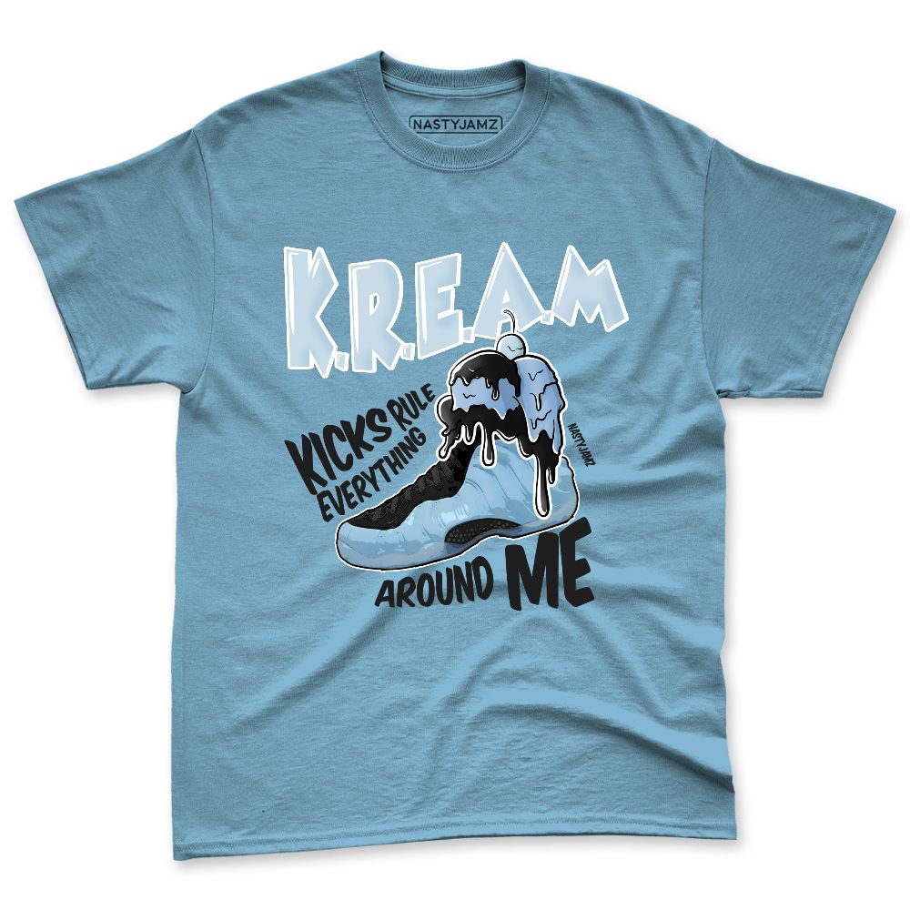 Air-Foamposite-Psychic-Blue-NastyJamz-Premium-T-Shirt-Match-Kream-Sneaker