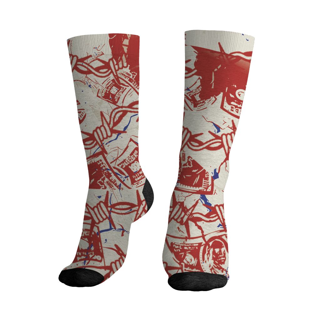 Rare-Air-Cinnabar-1s-NastyJamz-Socks-Match-Tough-People-Never-Fall-All-Over-Print