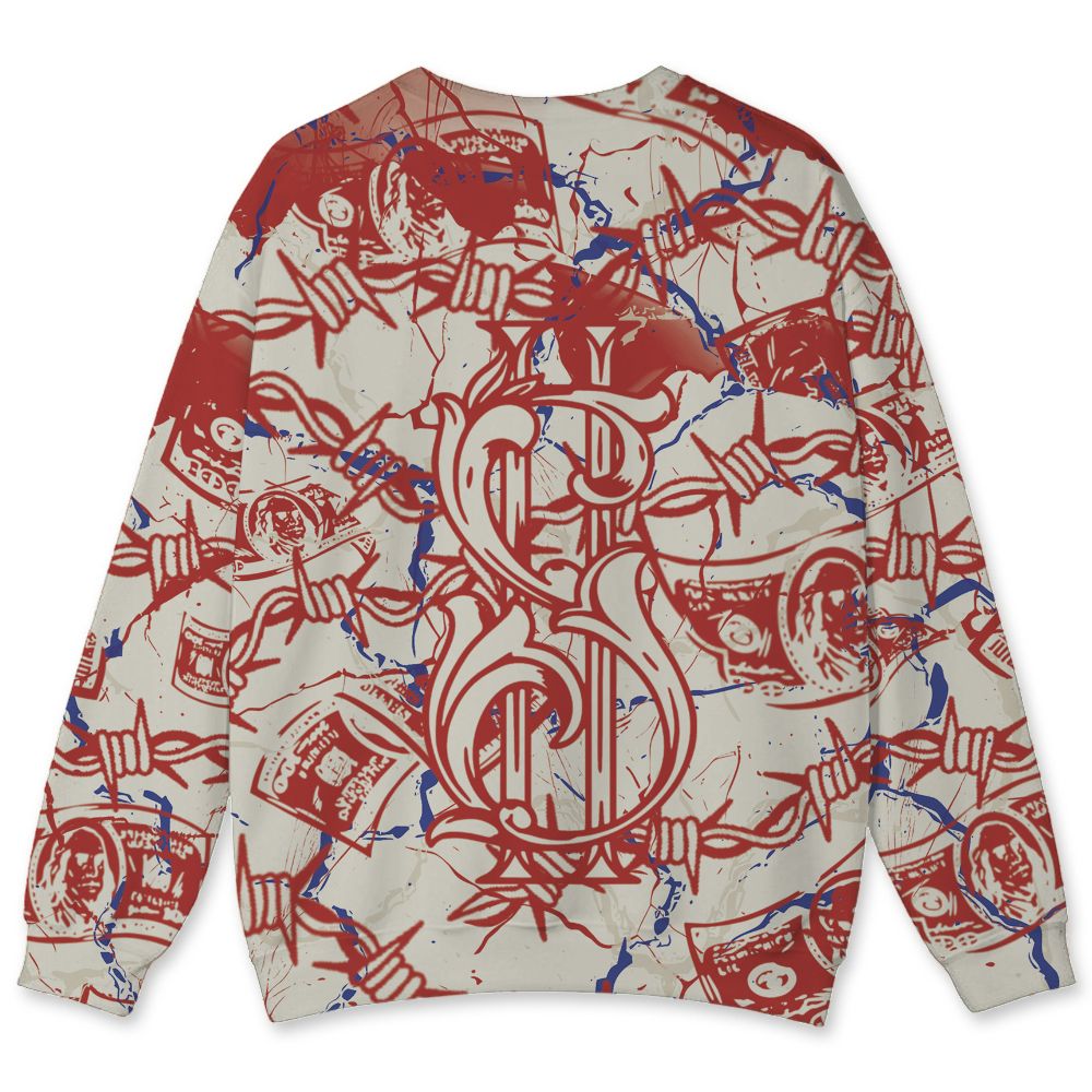 Rare-Air-Cinnabar-1s-NastyJamz-Sweatshirt-Match-Tough-People-Never-Fall-All-Over-Print