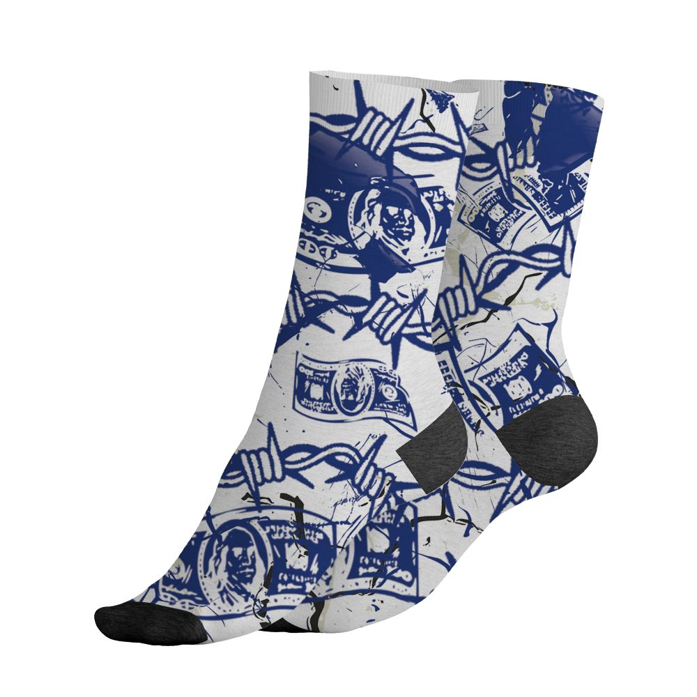 Rare-Air-Deep-Royal-Blue-1s-NastyJamz-Socks-Match-Tough-People-Never-Fall-All-Over-Print