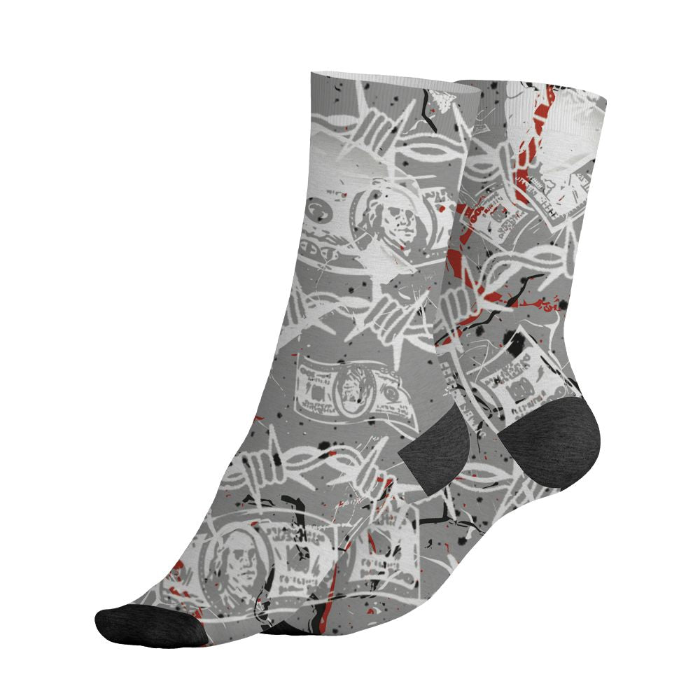 White-Cement-4s-NastyJamz-Socks-Match-Tough-People-Never-Fall-All-Over-Print