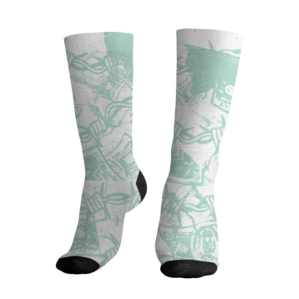 Low Igloo 11s NastyJamz Socks Match 23 Burning Fire All-Over Print