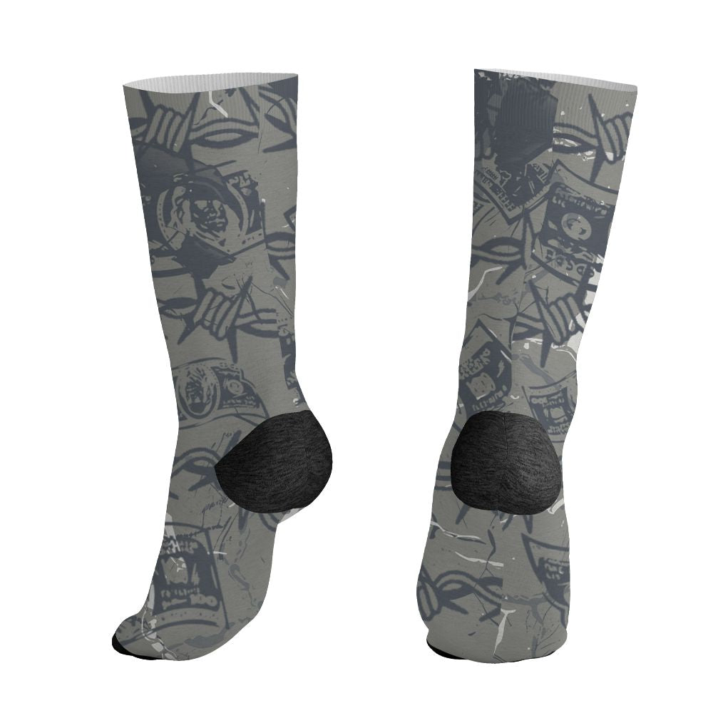 Cool-Grey-9s-NastyJamz-Socks-Match-Tough-People-Never-Fall-All-Over-Print