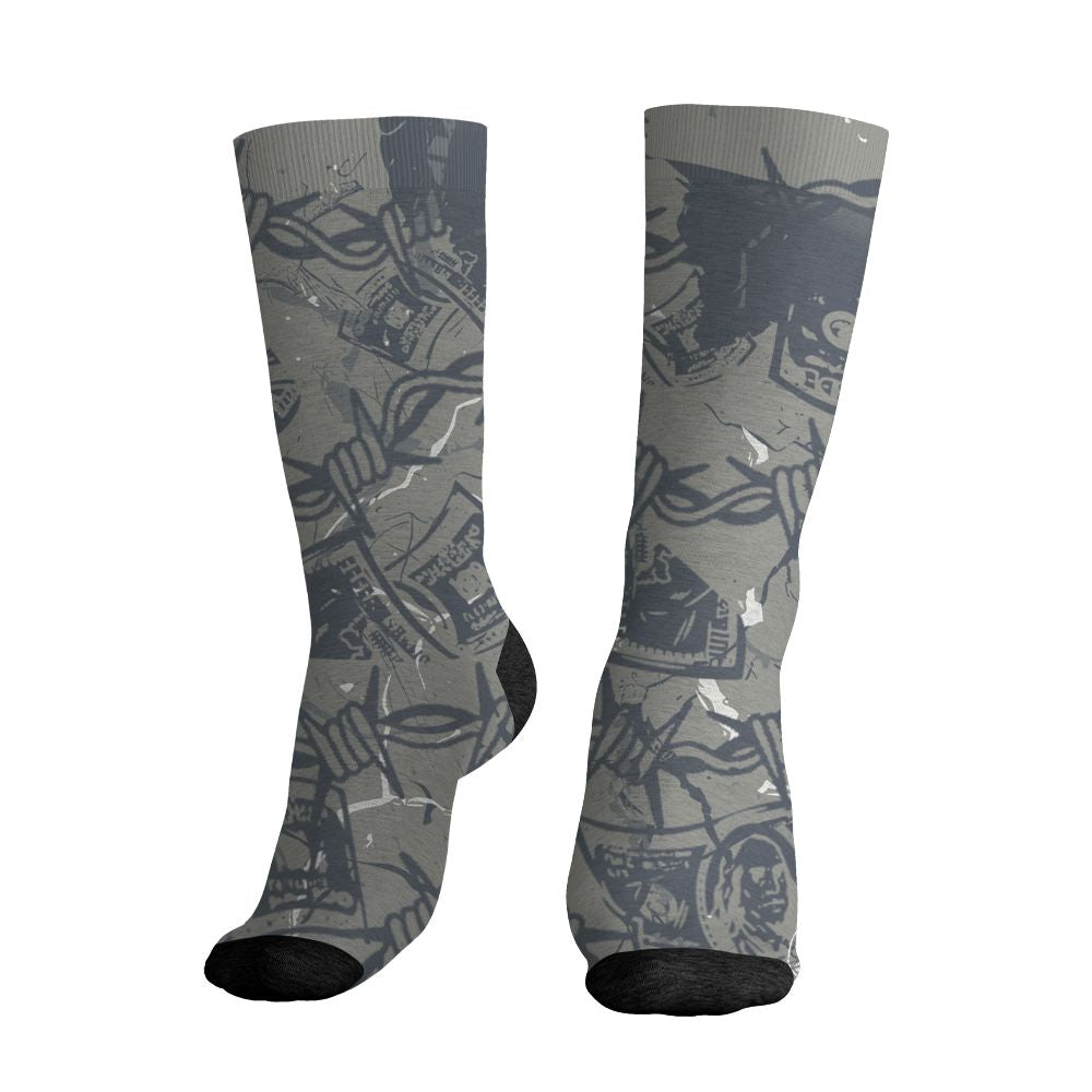 Cool-Grey-9s-NastyJamz-Socks-Match-Tough-People-Never-Fall-All-Over-Print