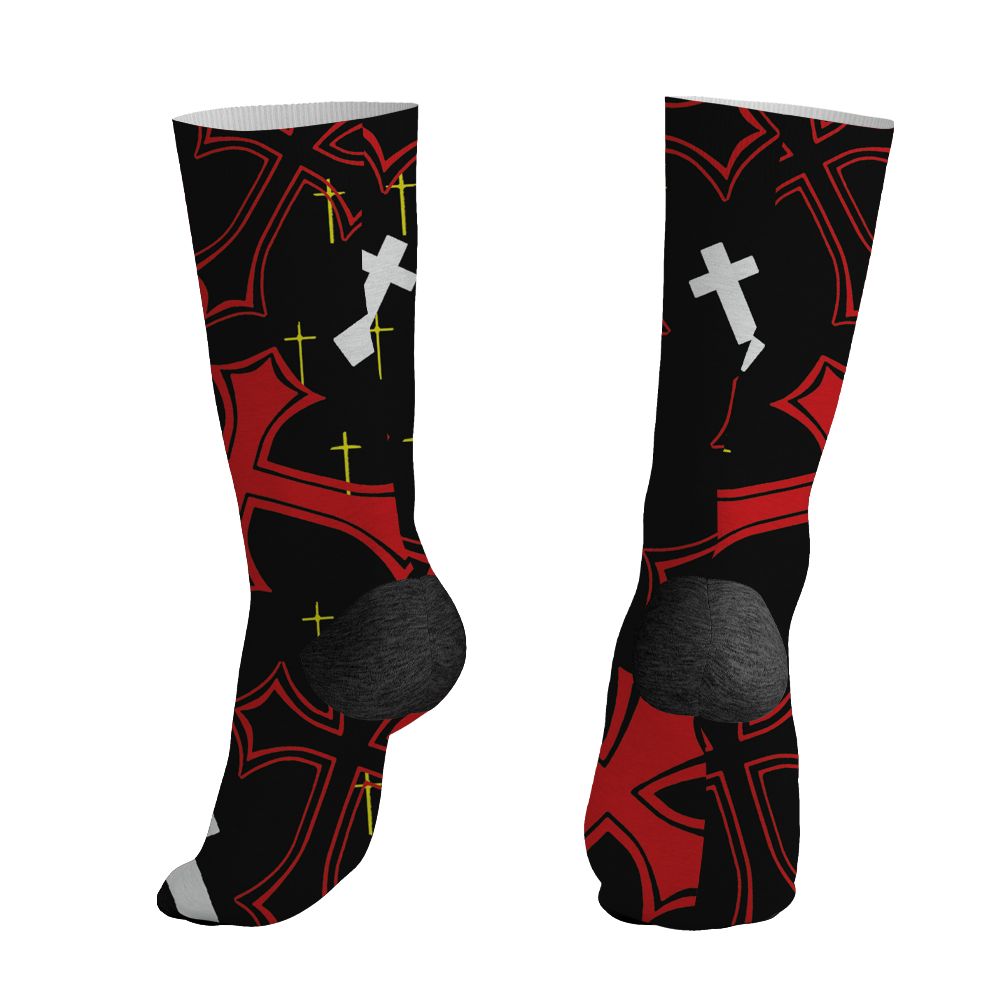 Ferrari 14s NastyJamz Socks Match God Got Me All-Over Print
