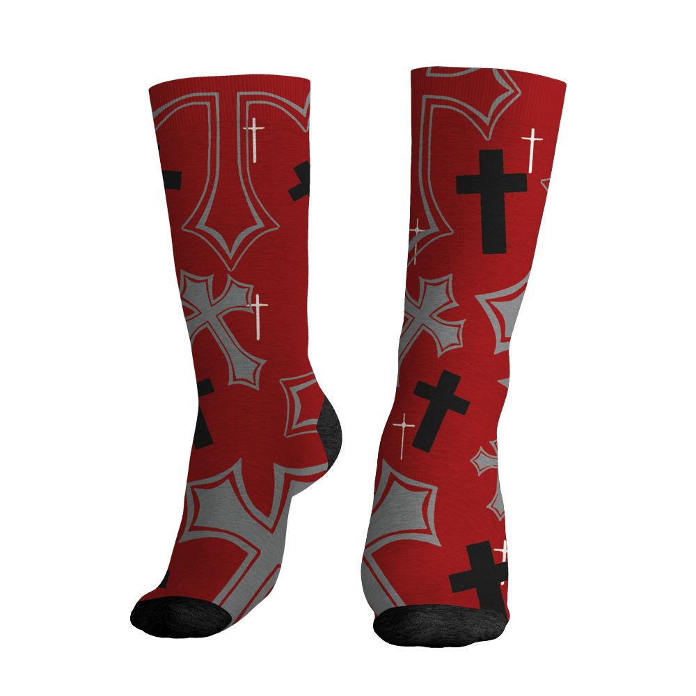 U.nion-Varsity-Red-Shadow-Grey-1s-NastyJamz-Socks-Match-God-Got-Me-All-Over-Print
