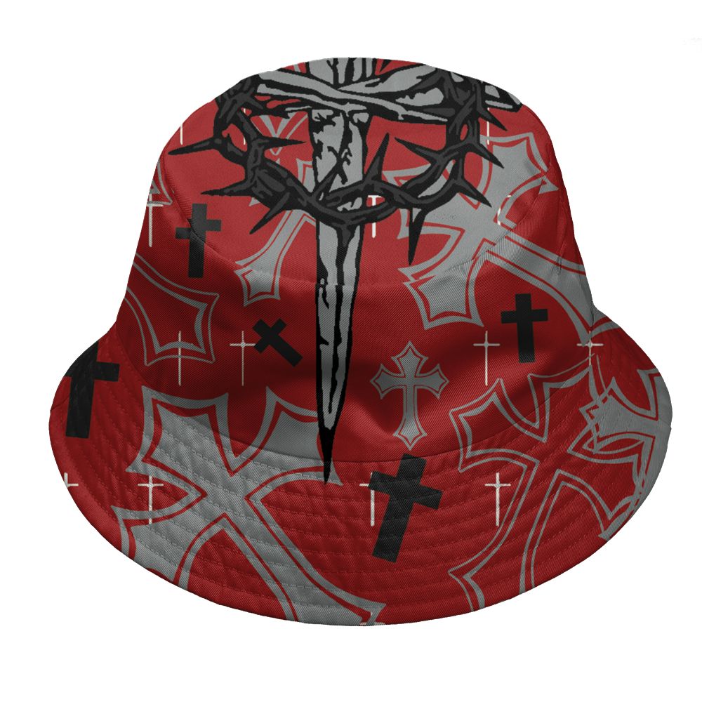 Union-Varsity-Red-Shadow-Grey-1s-NastyJamz-Bucket-Hat-Match-God-Got-Me-3D-All-Over-Print