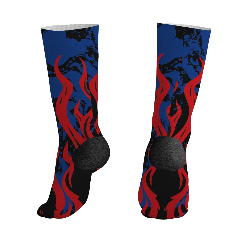 Rare-Air-4s-NastyJamz-Socks-Match-23-Burning-Fire-All-Over-Print