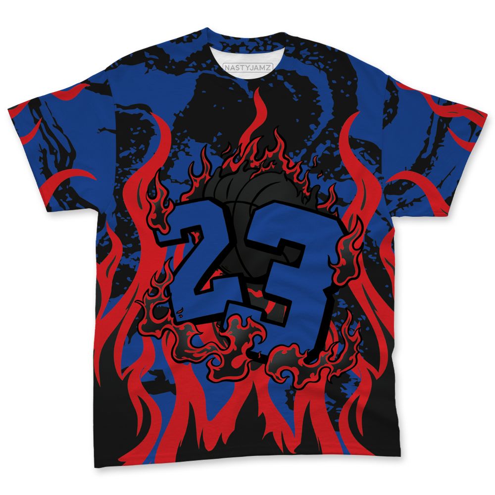 Rare-Air-4s-NastyJamz-T-Shirt-Match-23-Burning-Fire-All-Over-Print