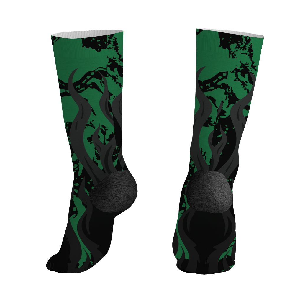 Spizike-Pine-Green-Black-Anthracite-NastyJamz-Socks-Match-23-Burning-Fire-All-Over-Print