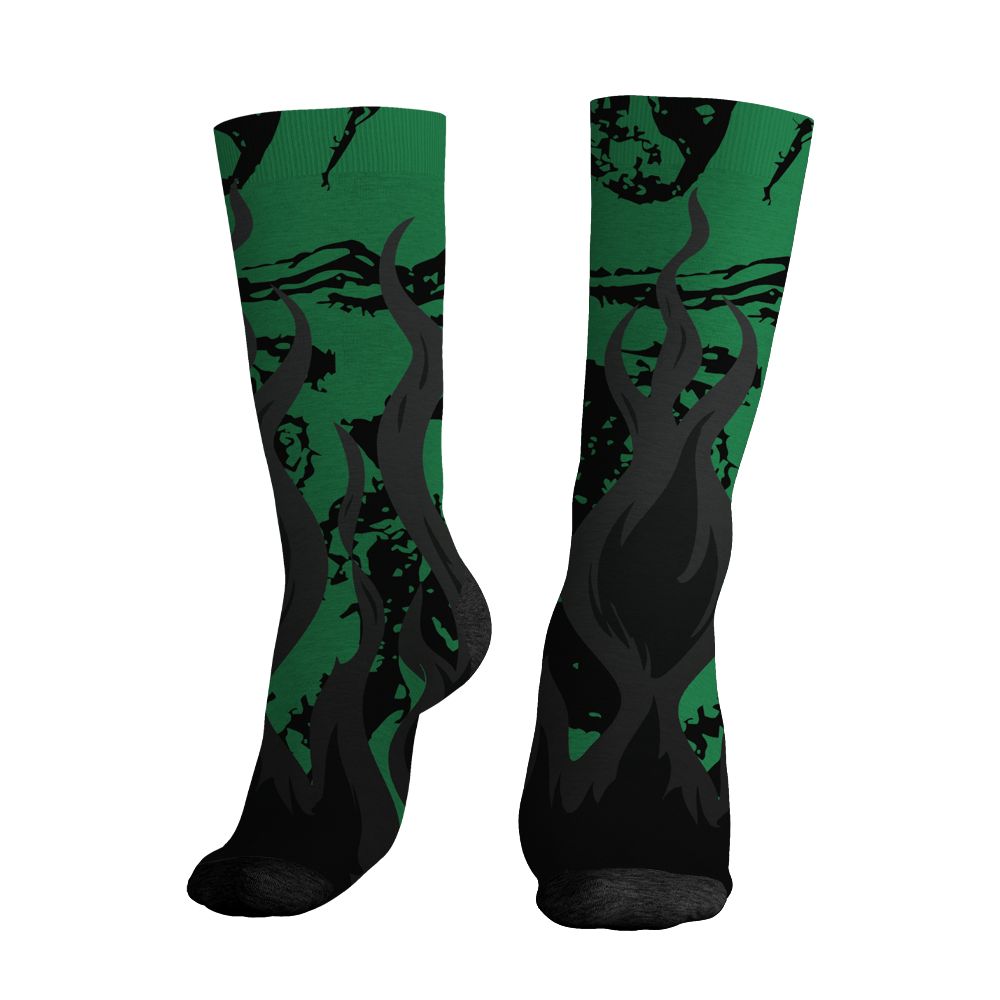 Spizike-Pine-Green-Black-Anthracite-NastyJamz-Socks-Match-23-Burning-Fire-All-Over-Print