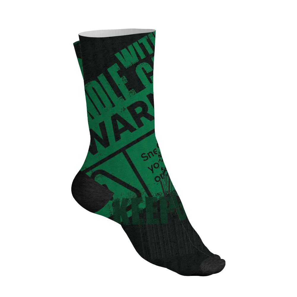 Spizike-Pine-Green-Black-Anthracite-NastyJamz-Socks-Match-Sneaker-Addict-All-Over-Print-Warning