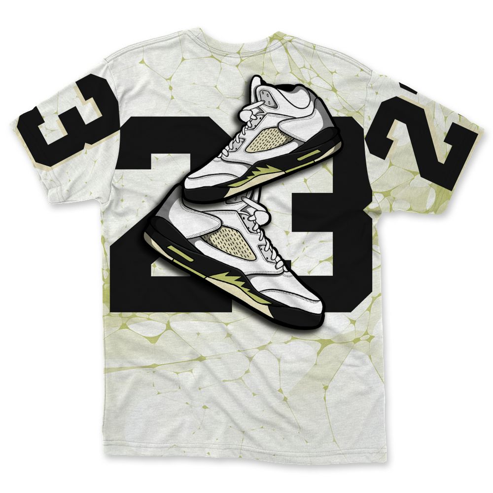 Luminous-Green-5s-NastyJamz-T-Shirt-Match-23-Sneaker-All-Over-Print