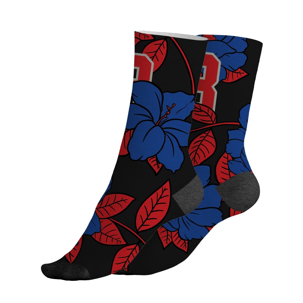 Rare-Air-4s-NastyJamz-Socks-Match-23-Floral-All-Over-Print-Flower