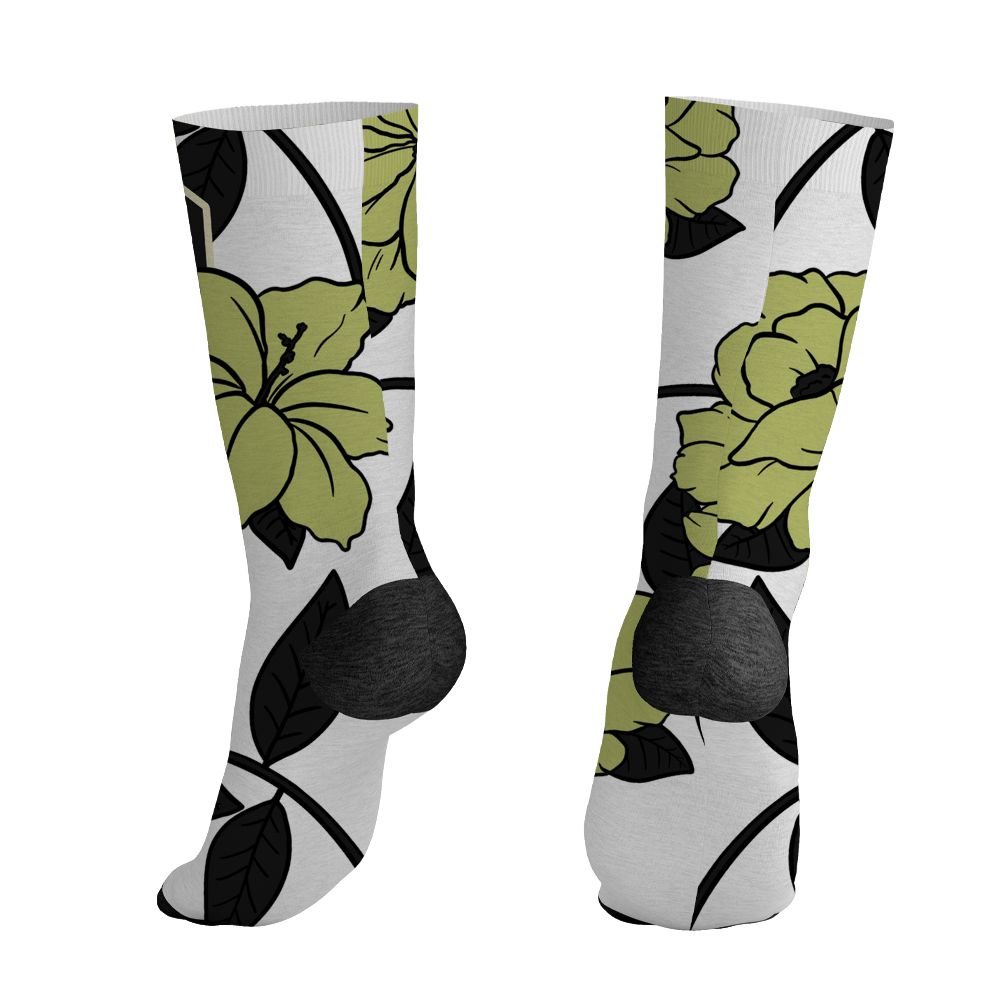 Luminous-Green-5s-NastyJamz-Socks-Match-23-Floral-All-Over-Print-Flower
