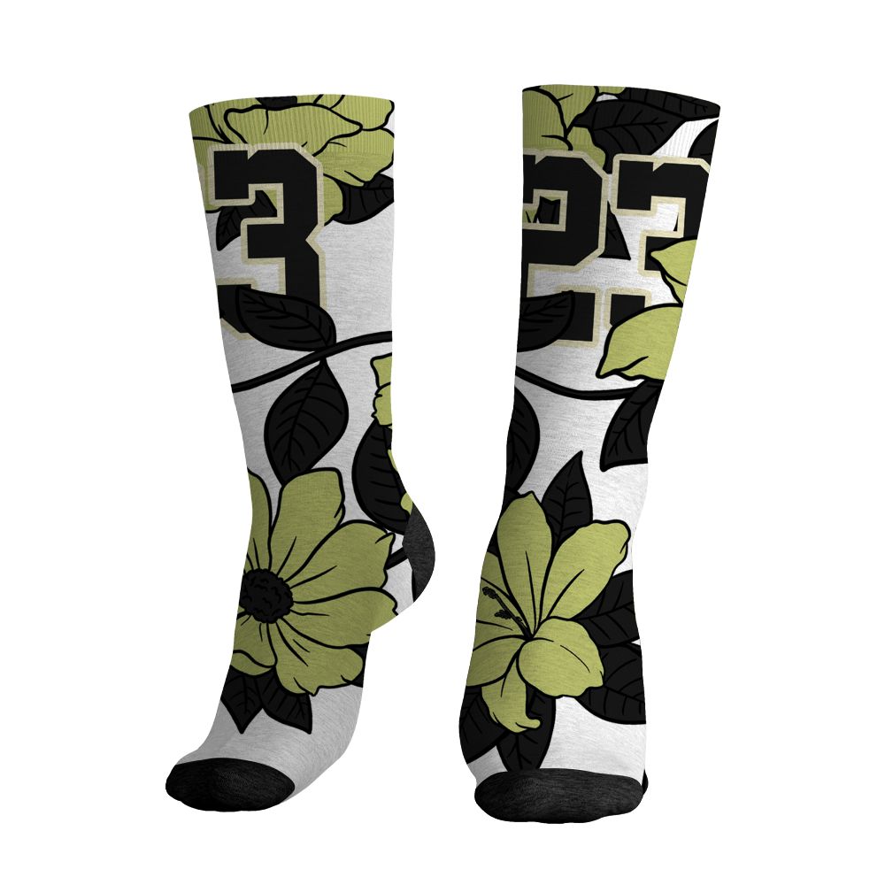 Luminous-Green-5s-NastyJamz-Socks-Match-23-Floral-All-Over-Print-Flower