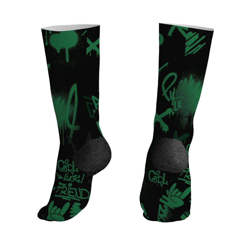 Spizike-Pine-Green-Black-Anthracite-NastyJamz-Socks-Match-Graffiti-King-All-Over-Print-Doodle-Style