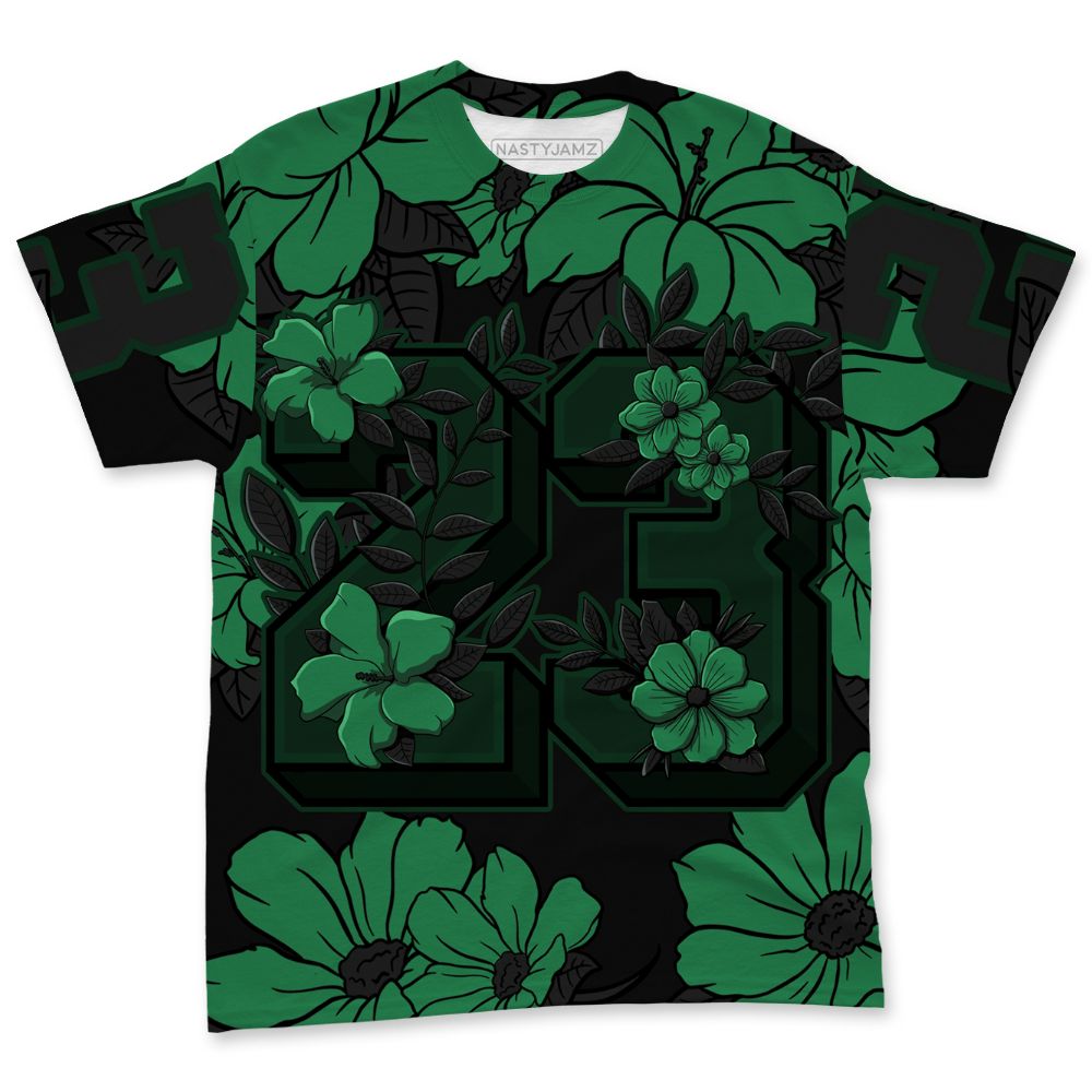 Spizike-Pine-Green-Black-Anthracite-NastyJamz-T-Shirt-Match-23-Floral-All-Over-Print-Flower
