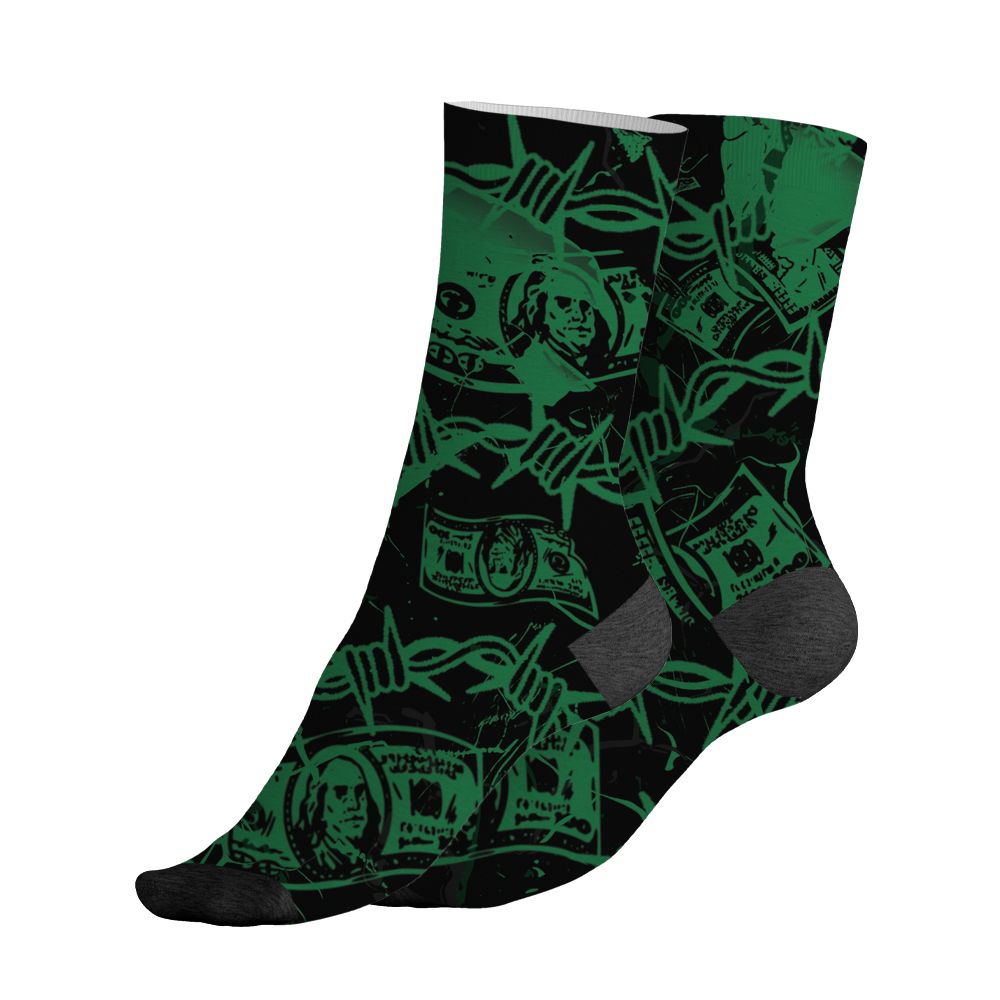 Spizike-Pine-Green-Black-Anthracite-NastyJamz-Socks-Match-Tough-People-Never-Fall-All-Over-Print