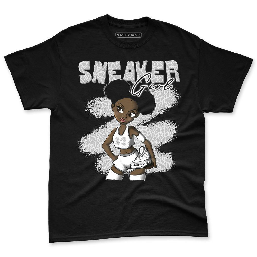 Pure-Money-3s-NastyJamz-Premium-T-Shirt-Match-Black-Sneaker-Girl