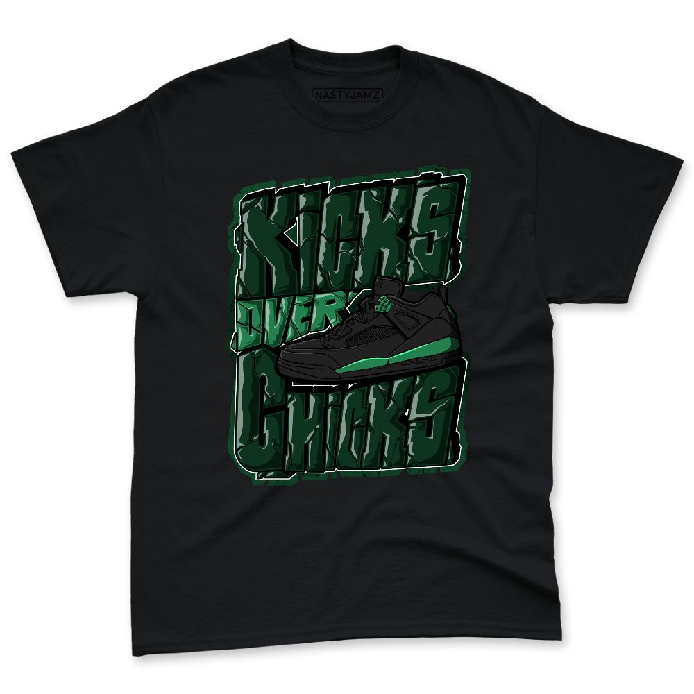 Spizike-Pine-Green-Black-Anthracite-NastyJamz-Premium-T-Shirt-Match-Kicks-Over-Chicks
