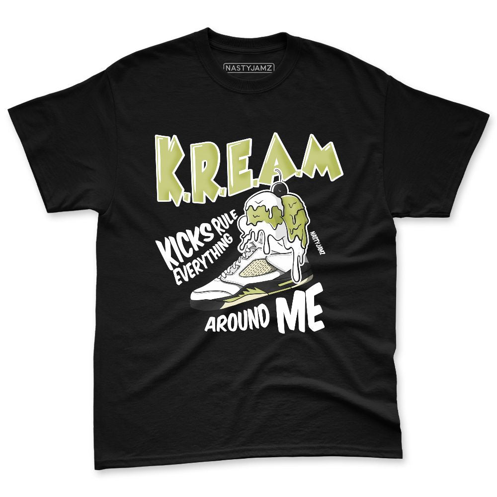 Luminous-Green-5s-NastyJamz-Premium-T-Shirt-Match-Kream-Sneaker