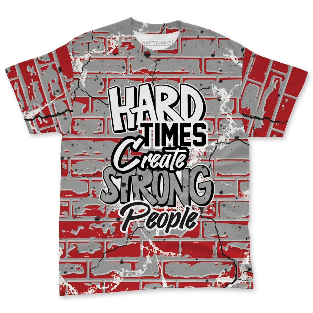White-Cement-4s-NastyJamz-T-Shirt-Match-Hard-Times-3D-All-Over-Print