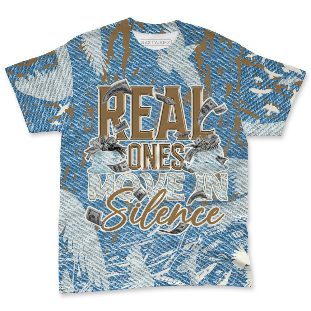 Denim-Worn-Blue-4s-NastyJamz-T-Shirt-Match-Move-In-Silence-Money-3D-All-Over-Print