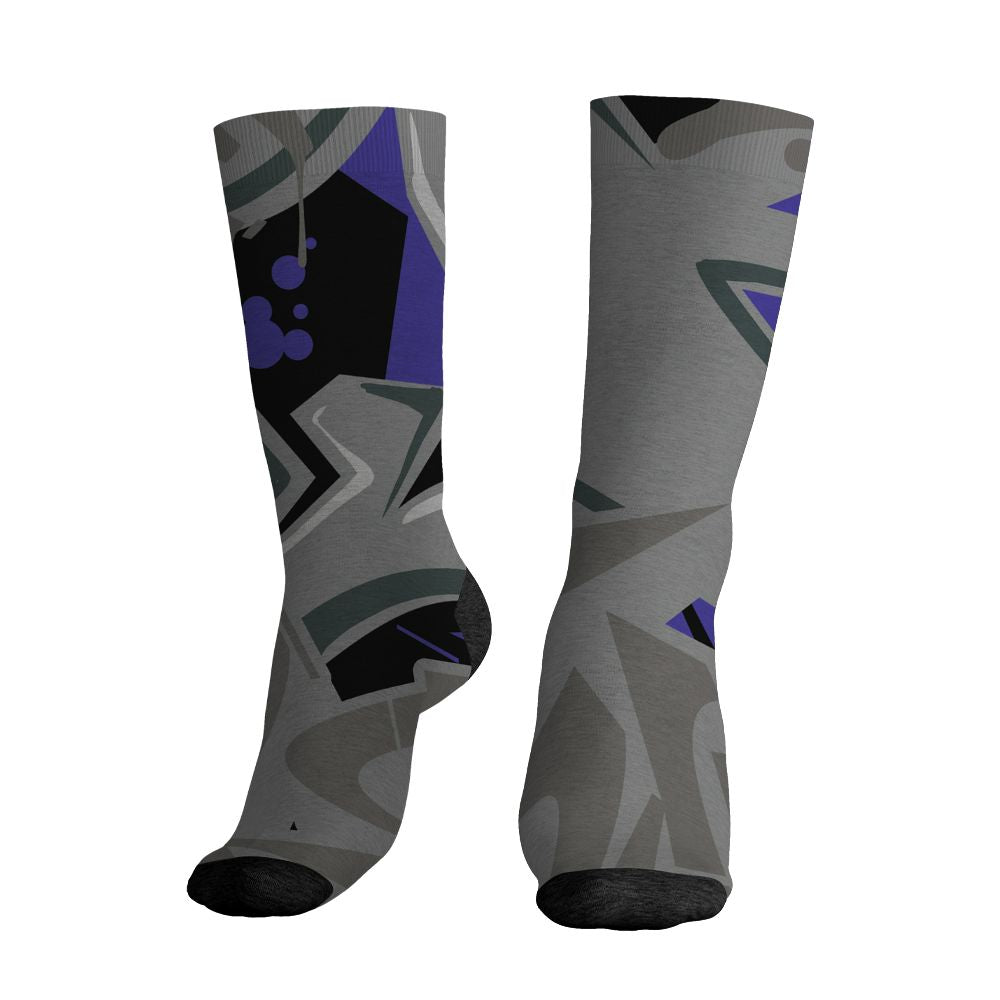 Aqua 8s NastyJamz Socks Match Kicks Over Chicks 3D All-Over Print