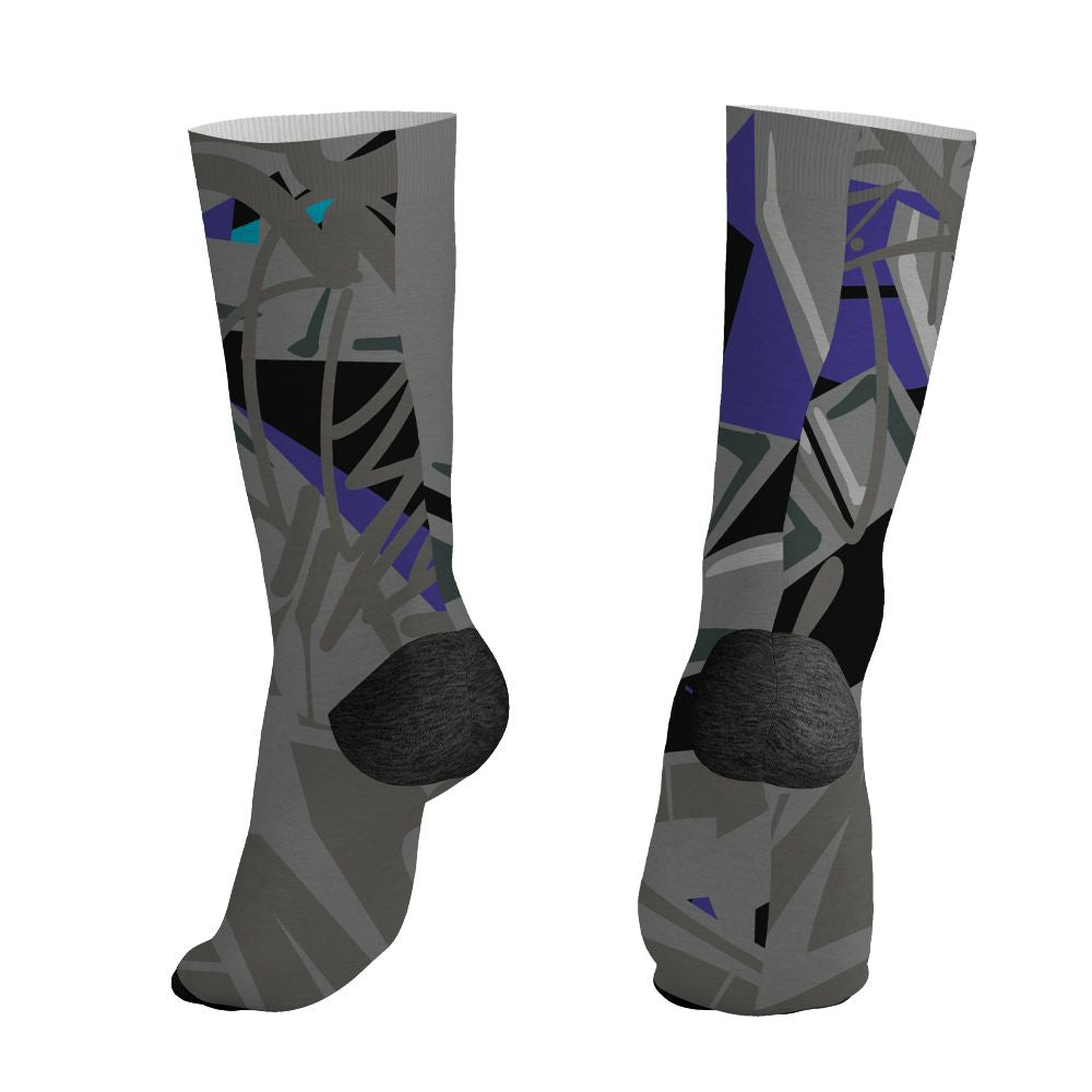 Aqua 8s NastyJamz Socks Match Kicks Over Chicks 3D All-Over Print