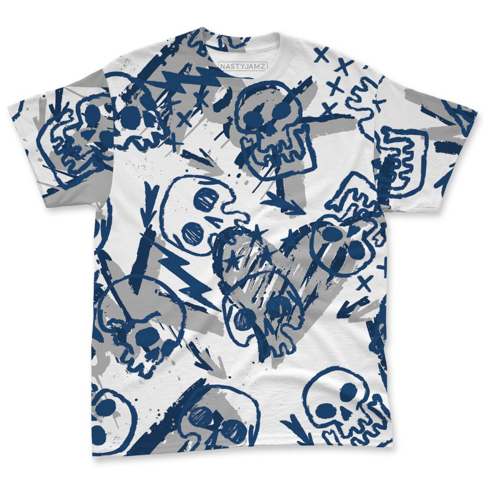 French-Blue-12s-NastyJamz-T-Shirt-Match-Love-Rock-Pattern-All-Over-Print