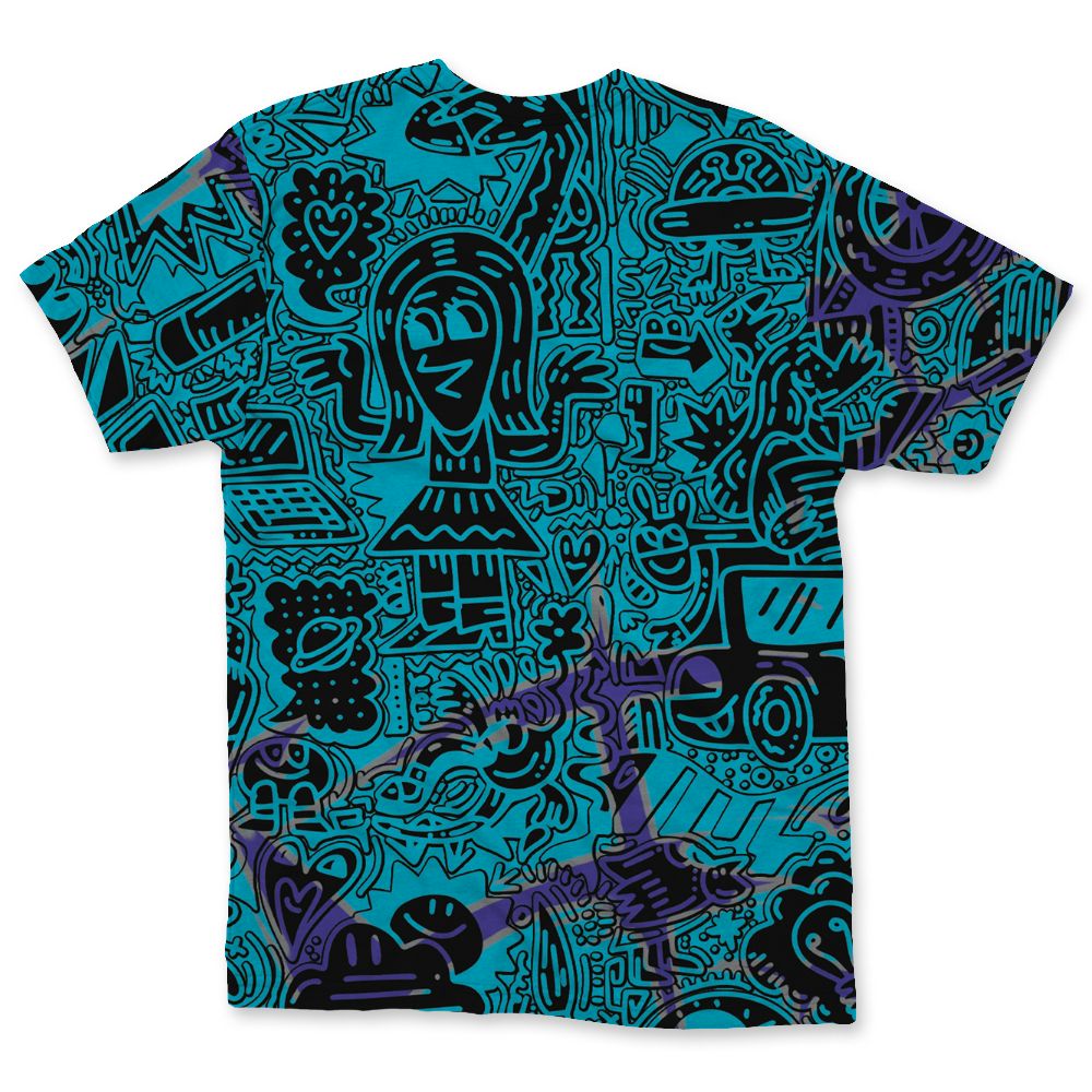 Aqua-8s-NastyJamz-T-Shirt-Match-Back-To-School-Pattern-3D-All-Over-Print