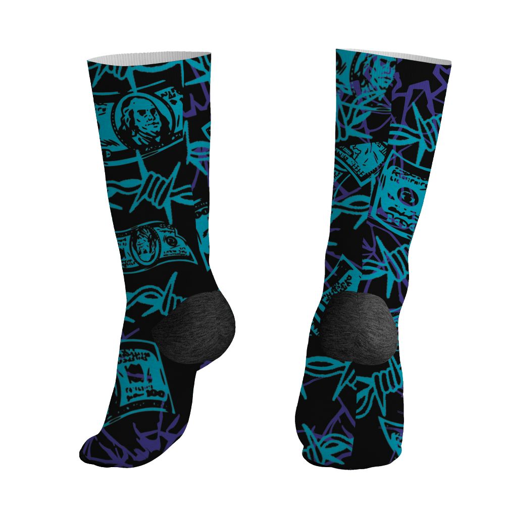 Aqua-8s-NastyJamz-Socks-Match-Doubt-Kills-Dreams-3D-All-Over-Print