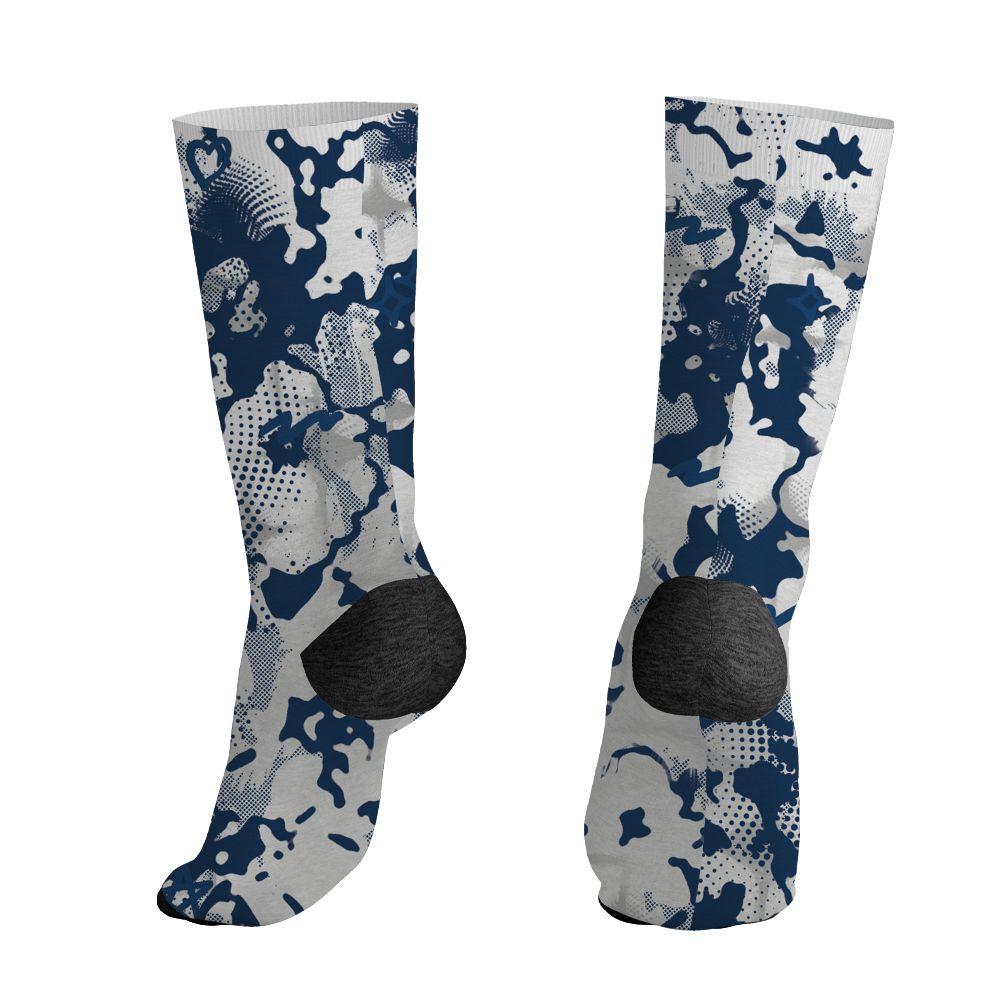 AJ 12 French Blue.NastyJamz Socks Match.Sneaker Girl Nail 3D
