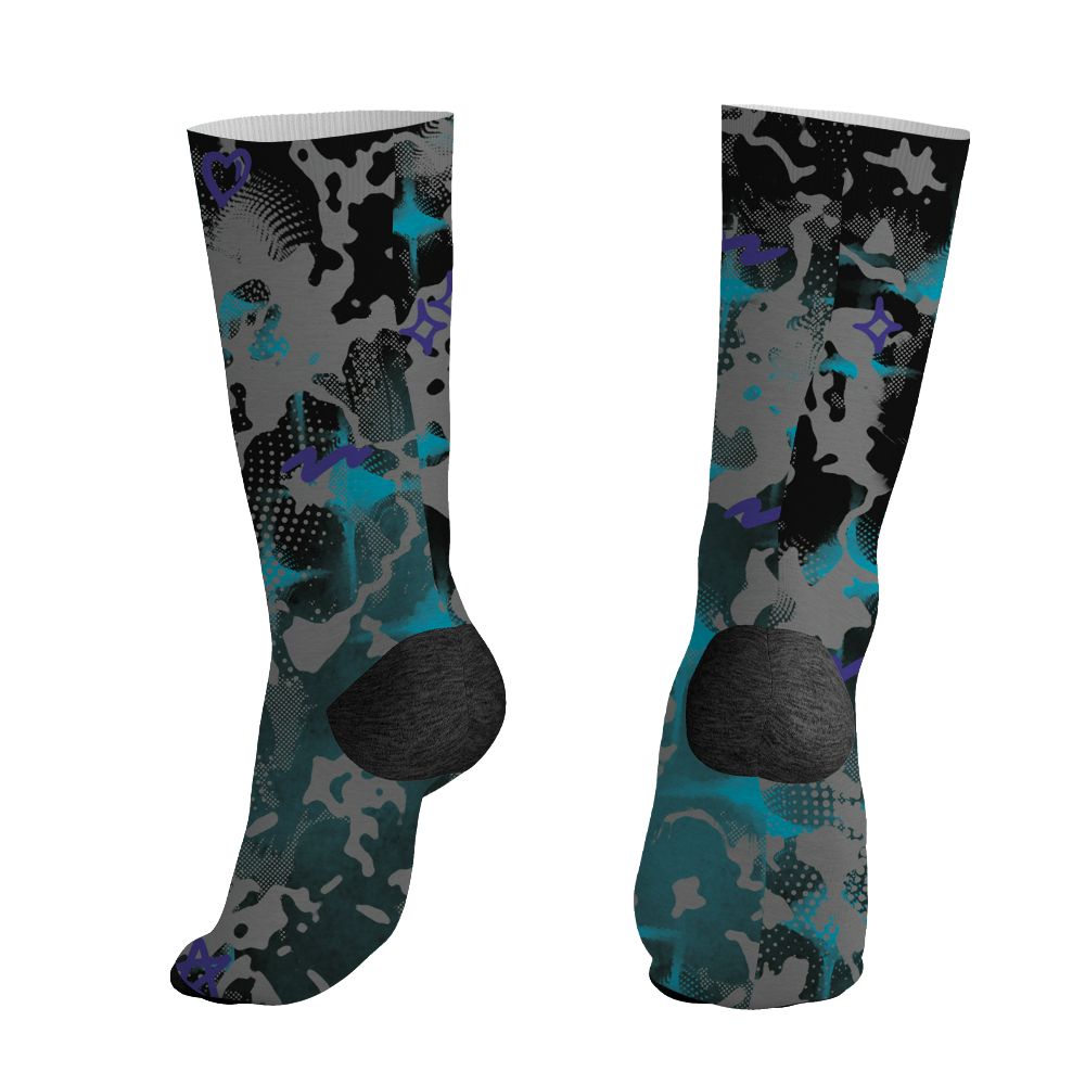 Aqua-8s-NastyJamz-Socks-Match-Sneaker-Girl-Nail-3D-All-Over-Print